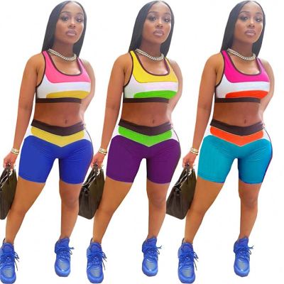 1052605 Hot Selling Women Clothes 2021 Sumemr Two Piece Outfits Women 2 Piece Set