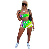 1052453 Women Two Piece Sets 2021 Women's Sweat Absorbing Sports Suit  For Summer