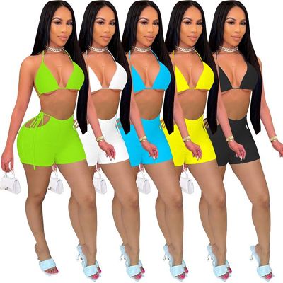 1060105 Hot Selling 2021 Summer Sexy Two Piece Bikini Set 2 Piece Swimsuits For Women