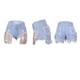 1060456 High Quality Summer 2021 Jeans Fabric Shorts For Women