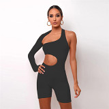 MOEN Best Seller 2021 Summer Women Clothing Long Sleeve Sexy Hollow Out Sports Jumpsuit Women One Piece Jumpsuits and Rompers