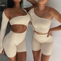 MOEN Best Seller 2021 Summer Women Clothing Long Sleeve Sexy Hollow Out Sports Jumpsuit Women One Piece Jumpsuits and Rompers