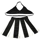 MOEN Amazon 2021 Women Clothes Summer Sexy Top And Skirt Set Solid Color Splice Women Mini Two Piece Skirt Set