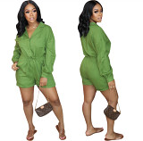 MOEN Amazon 2021 High Waist Women Jumpsuits Solid Color Cargo Shorts One Piece Jumpsuit For Women Sexy