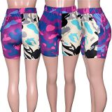 MOEN Hot Selling Fashion Woman Pants 2021 Summer Streetwear Camouflage Spliced Printed Shorts