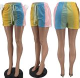 MOEN Newest Design Summer Spliced Drawstring Women Shorts Sports Casual 2021 Pants For Women