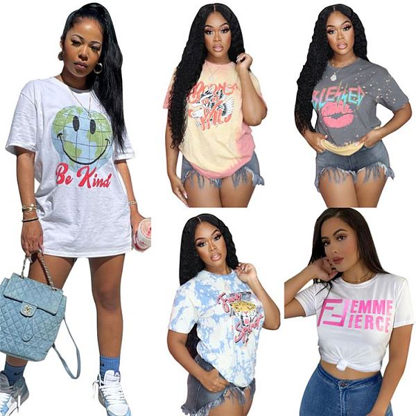 MOEN New Style O Neckprinted Women Hip Hop T Shirts Summer Loose Casual T Shirt For Women