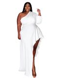 MOEN Best Design Summer Solid Color Long Dresses Women Maxi Casual Asymmetrical Plus Size Dress