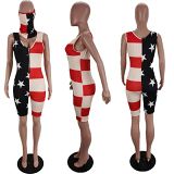 MOEN Hot Selling 2021 Summer New Short Bodycon Jumpsuit Cartoon Print Sleeveless Sports Women Jumpsuits And Rompers