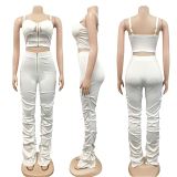 MOEN Best Seller Women Stacked Pants Set 2021 Sexy Two piece pants set Solid Color 2 Piece Set Women Clothing