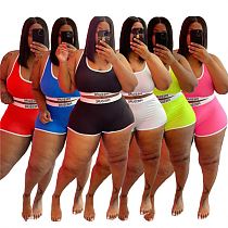 MOEN Latest Design Plus Size Women Clothing Solid Color Short Two Piece Set Summer Sets Women 2021