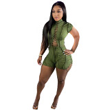 MOEN Lowest Price Sexy One Piece Solid Color Hollow Out Woman Bodycon Jumpsuits Burrs Bandage Sexy Jumpsuits