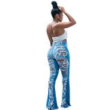 MOEN Wholesale Womens Jeans 2022 Blue Broken Hole Water Water Wash Sexy Denim Jeans