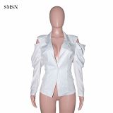 Fashionable jackets for women 2021 Solid Color Long Sleeve Women Tops Early Autumn Ladies Casual Short Suit Coat Jacket