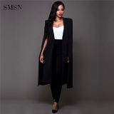 MOEN 2021 High Quality Women'S Coats Autumn Coat Solid Color Print Women Cloak Coat
