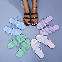 FASHIONWINNIE New Arrival 2021 Fashion Flat Slippers For Women Casual Beach Slippers