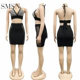 1072712 Hot Selling Women Fashion Clothing 2021 Skirt And Top Set Women Casual Skirt Two Piece Set
