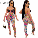 1072714 New Arrival 2021 Women Clothing Woman 2 Piece Set Outfits Casual Two Piece Pants Set