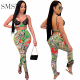 1072714 New Arrival 2021 Women Clothing Woman 2 Piece Set Outfits Casual Two Piece Pants Set