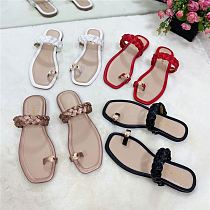 FASHIONWINNIE New Arrival 2021 Knit Clippers Over Stylish Personality Beach Slippers