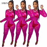 SMSN MOEN New Style Autumn Sexy Lace Patchwork Velour Long Sleeve Bodycon Nightclub Women Jumpsuits And Rompers