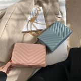 AOMEI New Arrival 2021 Crossbody Bag Ladies Square Bag Striped Solid Chain Shoulder Bags