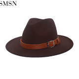 MISS Fashion 2021 Autumn And Winter Warm Hats Fur Hat Fedora Hat