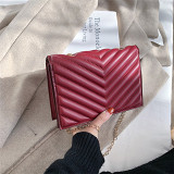 AOMEI New Arrival 2021 Crossbody Bag Ladies Square Bag Striped Solid Chain Shoulder Bags