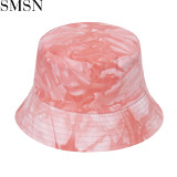 MISS Good Quality Bucket Hats Straw Hats Lovely Casual Tie-dye Pink Hats Women