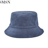 MISS High Quality 2021 Casual Vintage Hats Women Solid Color Corduroy Bucket Hat