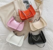 AOMEI Latest Design ladies handbags women bags Textured Solid Simple Chain Popular Shoulder Bags