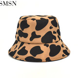 MISS Fashionable New Autumn And Winter Woolen Cow Bucket Hat Outdoor Leisure Hats Women
