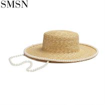 MISS High Quality Faux-Pearl Beach Women Sun Hat