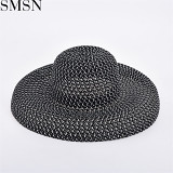 MISS Hot Sale Lovely Boho Hollow-out Navy Black Hat Designer Hats