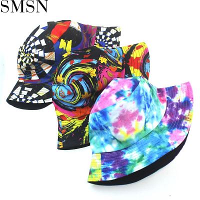 MISS Wholesale 2021 Tie Dye Holiday Style Print Bucket Hats Designer Hats