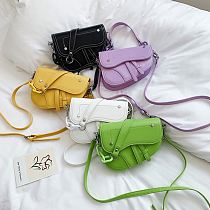 AOMEI Hot Selling handbag new women shoulder crossbody bag Candy Color Hasp Saddle Bag For Women