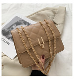 AOMEI 2021 Fall And Winter Fashion Square bag Quilted Leather Shoulder Bag Clutch Crossbody Bag with Chain Strap