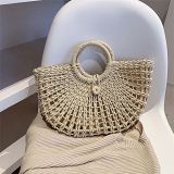 AOMEI 2021 Fashion Hollow Out Handbags Women Bag Casual Solid Weaving Handbags For Women