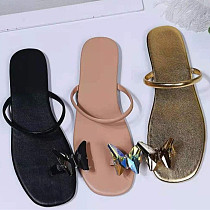 FASHIONWINNIE New Arrival 2021 Sexy Butterfly Rhinestone Flip-Flops Slippers For Women