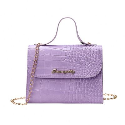 AOMEI Best Seller Shoulder Bag Ladies Handbags Alligator Print Solid Chain Crossbody Bag With Handle
