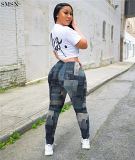 FASHIONWINNIE Fall 2021 Women Clothes Outdoor Streetwear Designer Tight Sexy Long Patchwork Pants