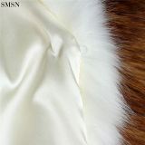 FASHIONWINNIE 2021 New Arrivals Comfort Women Clothe Short Solid Color Womens Winter Plush Puffer Faux Fur Coat