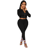 AOMEI Best Design Candy Color Casual Fall 2021 Women Clothes 2 Piece Track Suit Set Female