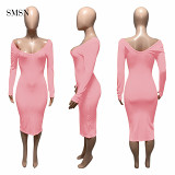 MOEN Suspender vestidos largos Bodycon Womens Clothing Plus Size 2021 Women Long Dress Women 2021 Sexy Dresses
