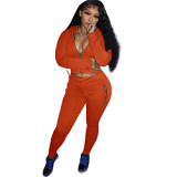 New Design 2021 Long Sleeve Fall Two Piece Pants Set Sport Two Piece Jogger Women 2 Piece Set Clothing