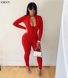 FASHIONWINNIE Customize Jumpsuits Sexy Womens Playsuit Rompers And Sexy Rompers Lady Long Sleeve Workout Jumpsuit