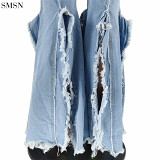 Newest Design Jeans For Women Stylish Fashion Jeans With Holes And Hollow Flares