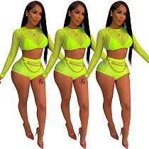 Newest Summer Ladies Jump Suit Mesh Bodysuits Women Two Piece Short Jumpsuits And Rompers Sets For Woman