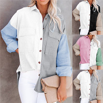 Newest Design Crop Top Summer Long Sleeve Casual Multi Pocket Ladies' Blouses & Tops Women Top