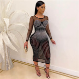 New Design Backless Long Sleeve 2021 Stylish Sexy Woman Dress For Ladies Elegant
